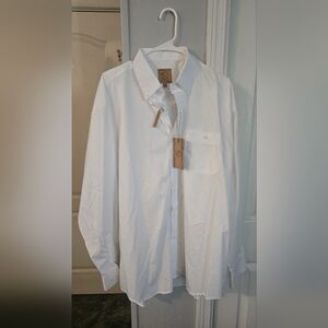 Elegant White Men's Button Down Shirt